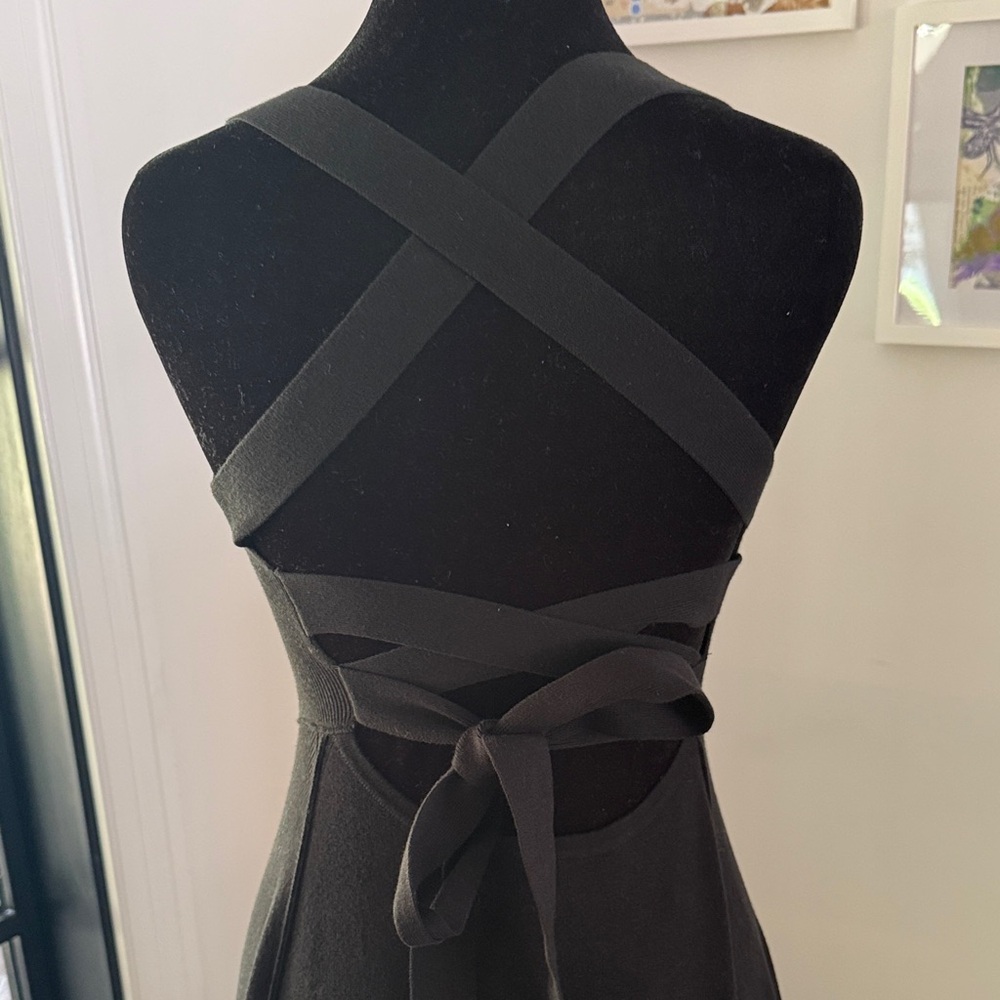 Free People Black Open Back Midi Dress - Picture 3 of 7